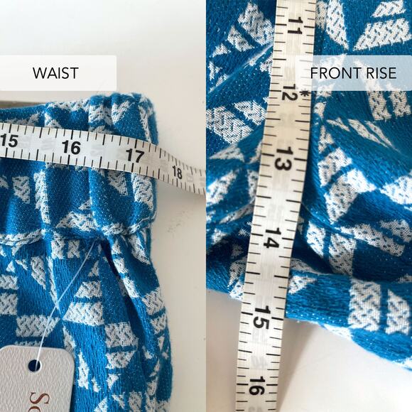 SOFT SURROUNDINGS NWT Narah Palazzo Knit Wide Leg Pants in Blue White Size L - Picture 11 of 12